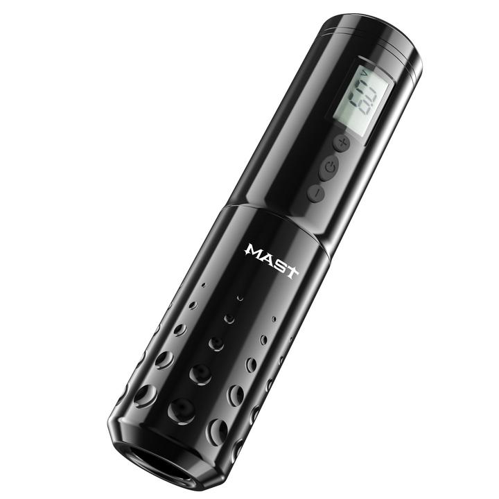 Mast Lancer Wireless Rotary Tattoo Pen Machine 2Pcs Batteries Black