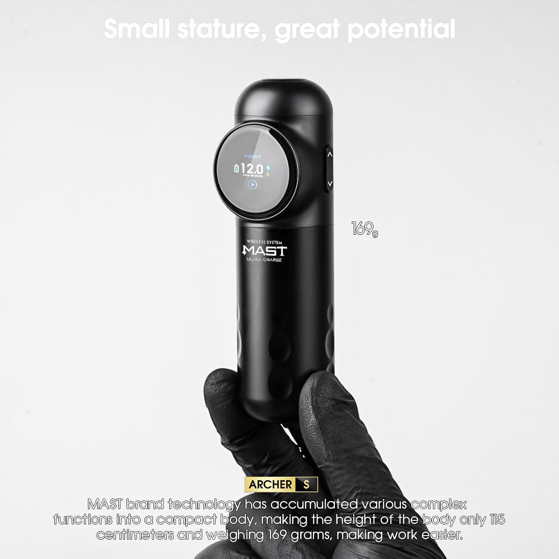 Mast Archer S Max Wireless Tattoo Gun Pen Machine, Pro Cartridges Tattoo Machine Open Box