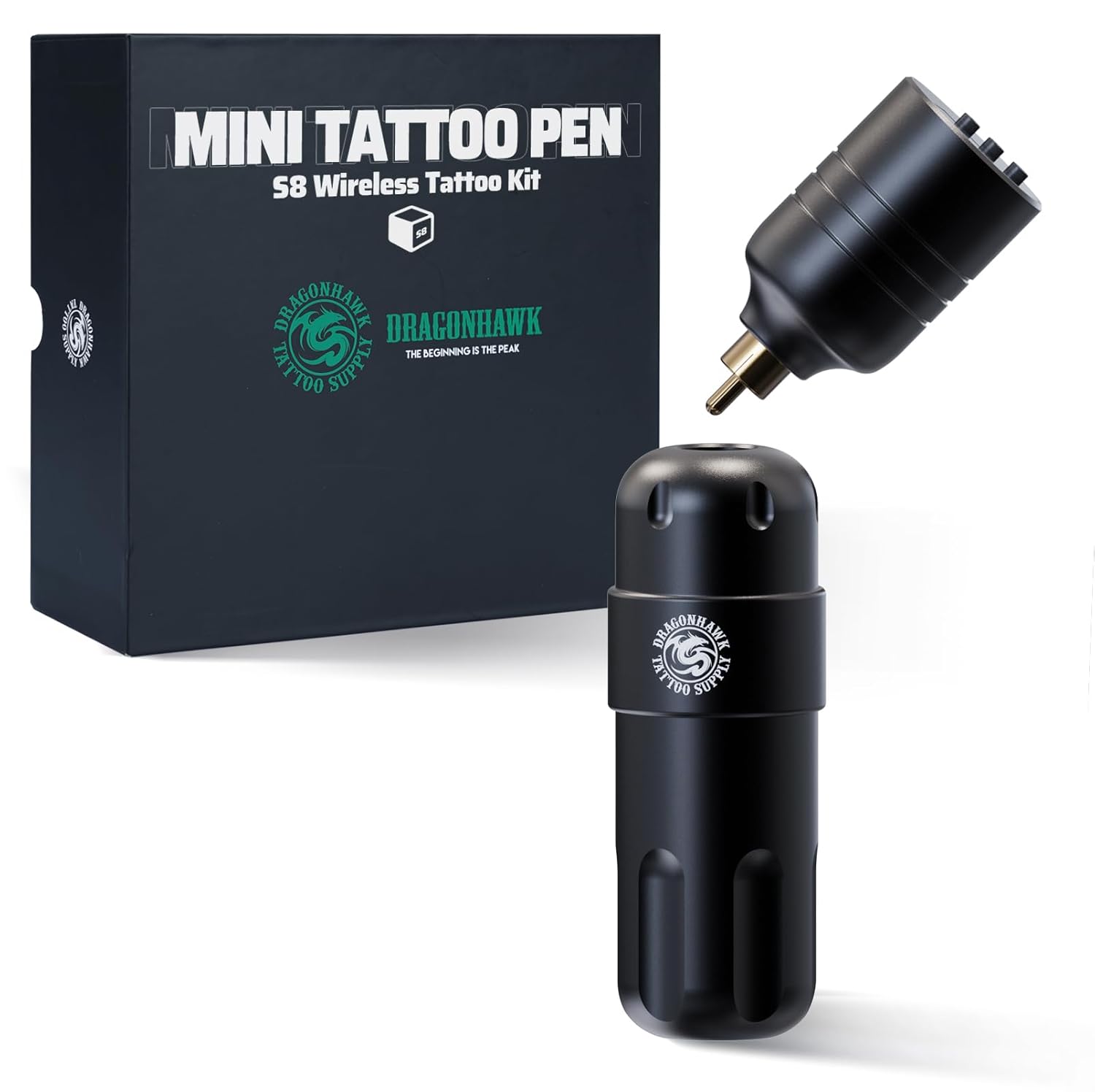 Tattoo Kit || Pen Tattoo Machine (Dragonhawk S8) + Battery + Needles + Inks +…