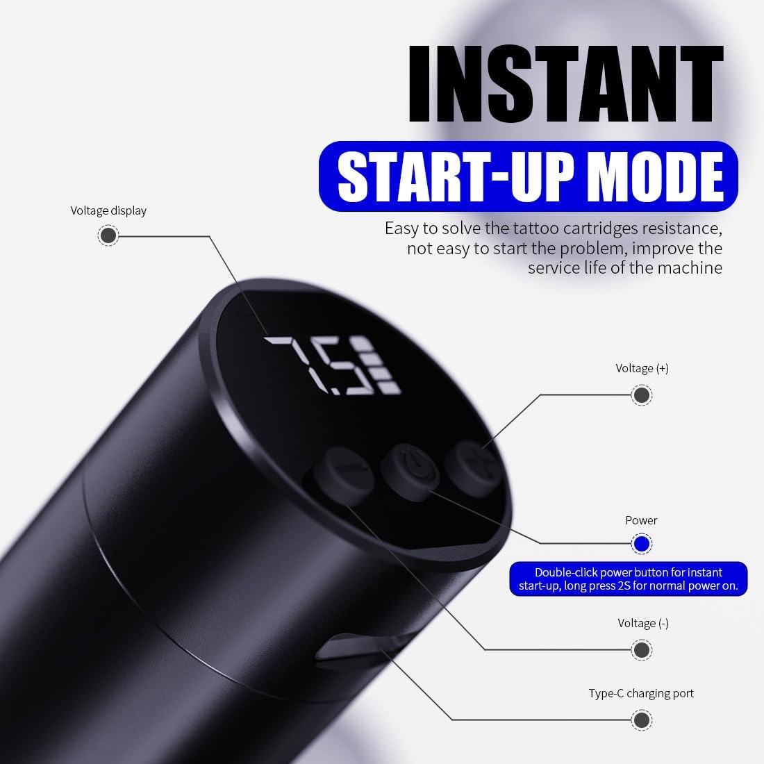 Mast Tour Fly Wireless Rotary Pen Tattoo Machine 3.0mm Open Box
