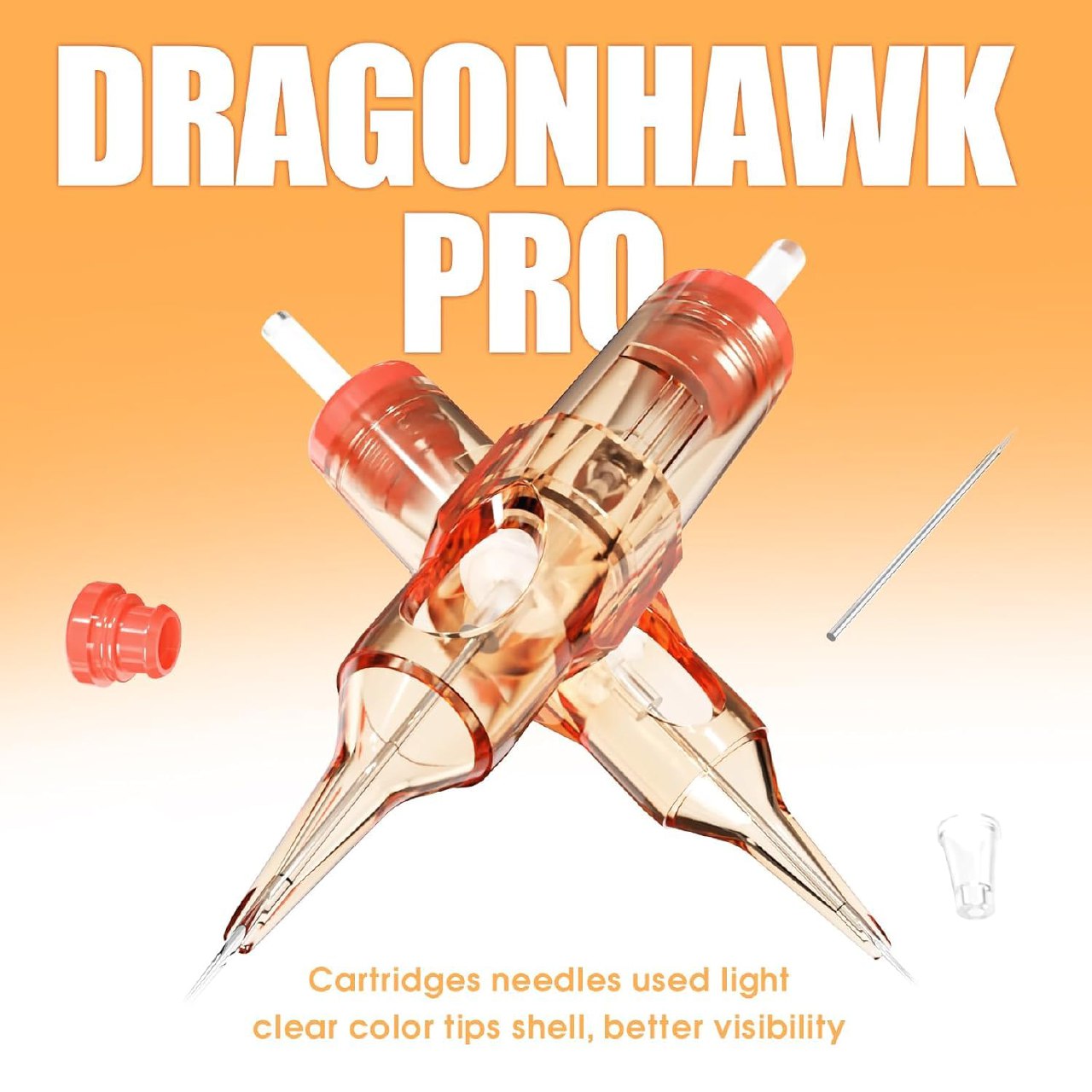 Dragonhawk Pro Tattoo Needles Cartridges 20Pcs Disposable 1209RM Round Magnum