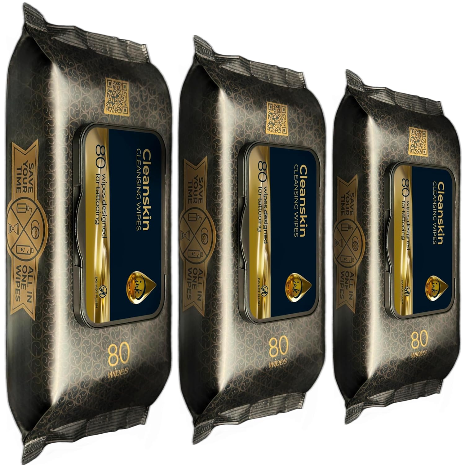 CleanSkin Cleansing Green Soap Wipes for Tattooing All in One Solution To Heal and Clean Tattoos