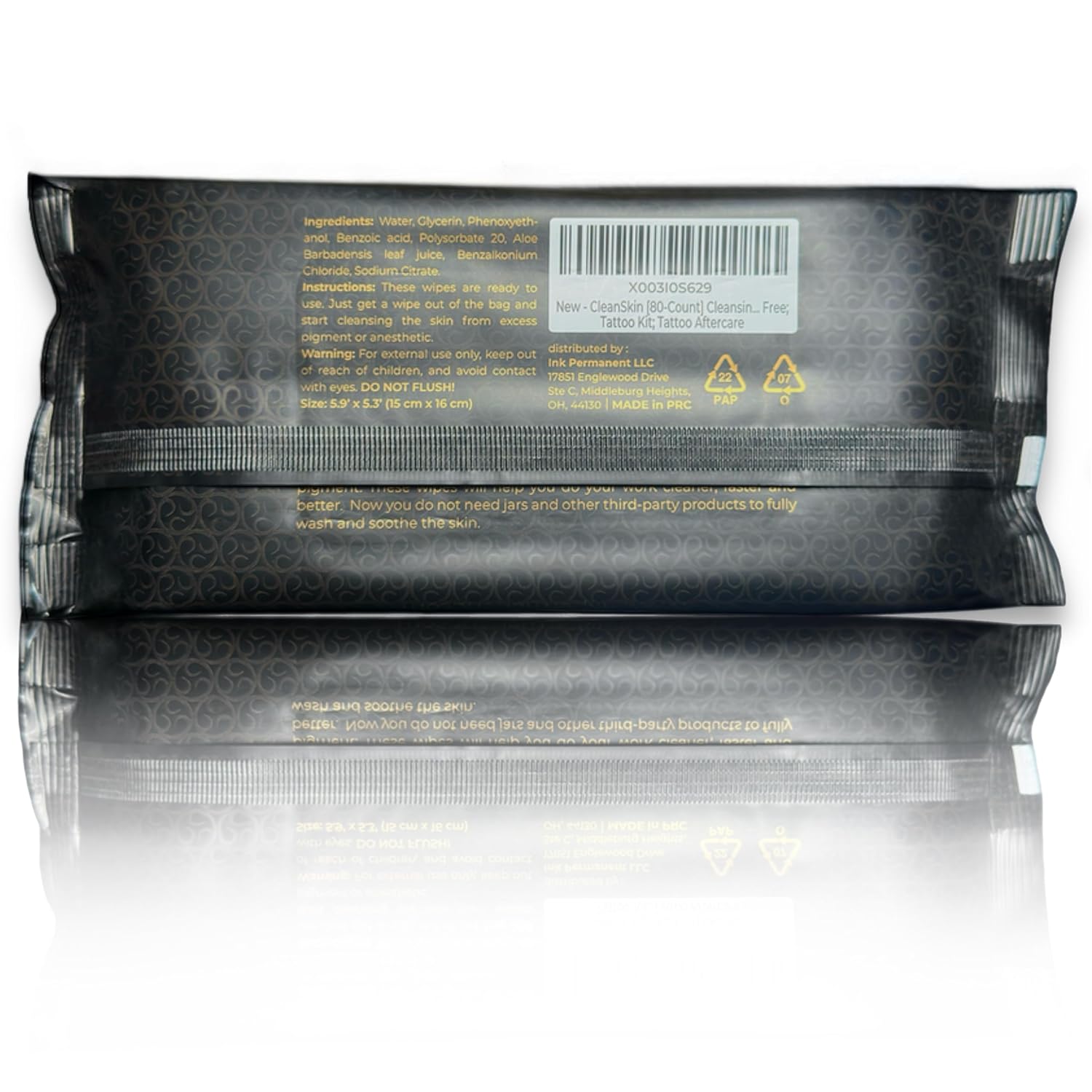 CleanSkin Cleansing Safe Green Soap Wipes for Tattooing and Phoenix Tears Tattoo Balm Tattoo Aftercare PMU