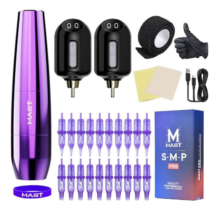 Tattoo Kit Mast P15 Wireless Tattoo Machine Advanced Bundle