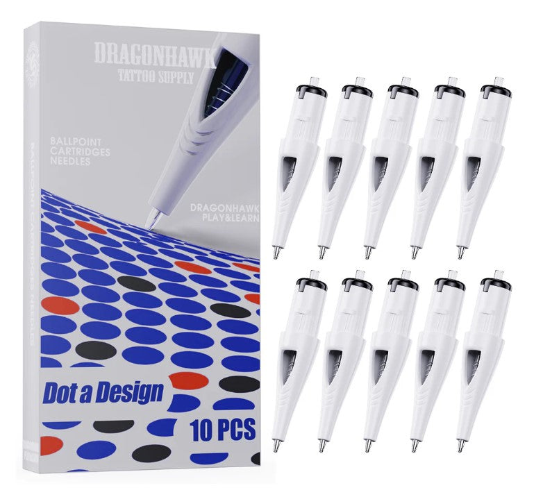 Dragonhawk Ballpoint Cartridges 10pcs Black