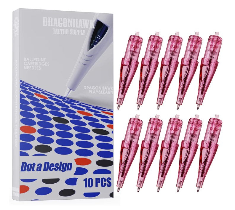 Dragonhawk Ballpoint Cartridges 10pcs Pink