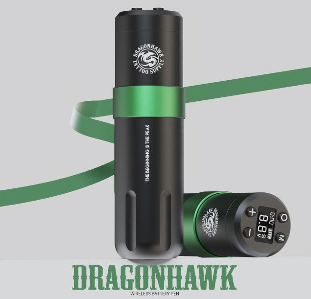 Dragonhawk Wireless Tattoo Pen Machine Gun, Coreless Motor for Powerful Performance, 3.5mm Stroke