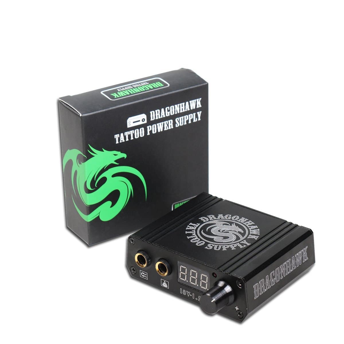 Dragonhawk Atom Tattoo Machine Cartridge Needles Power Supply Kit Open Box
