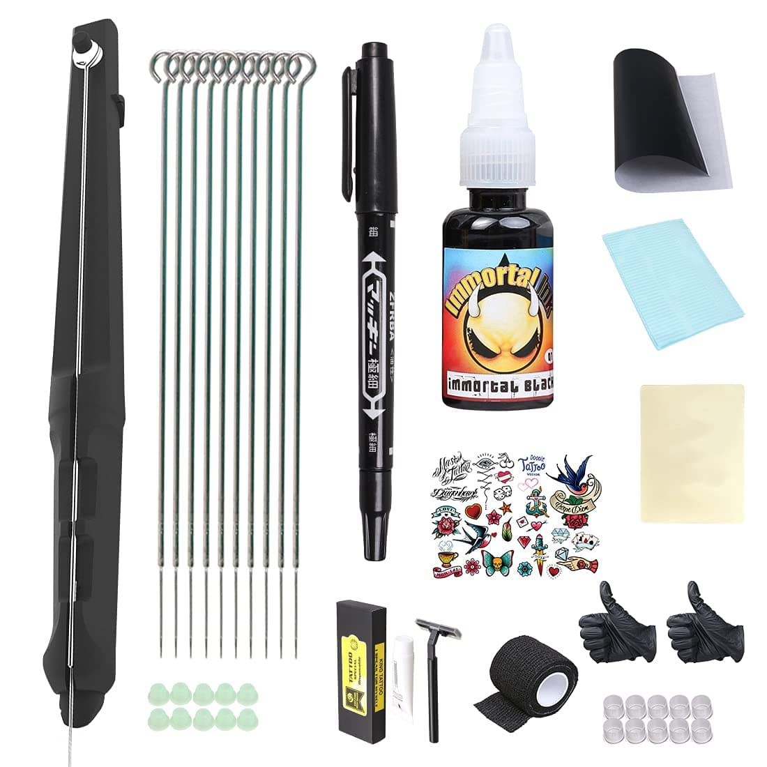 Dragonhawk Poke Tattoo Kit Beginner Diy Home Complete Set Open Box