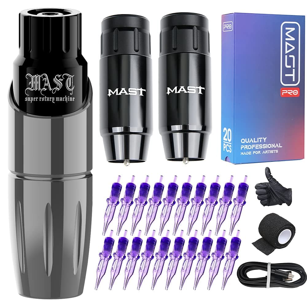 Mast Tour Tattoo Kit 2Pcs Battery Cartridges Needles