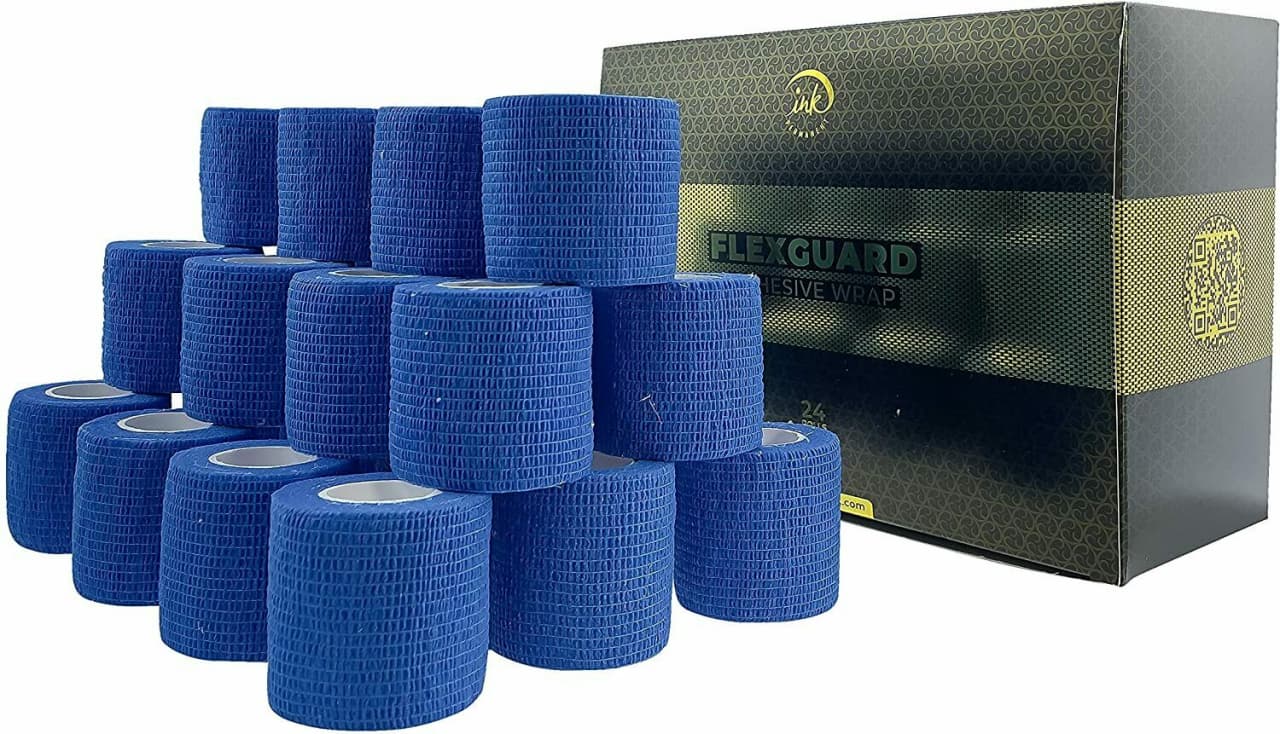 Cohesive Bandage Tattoo Grip Tape Wrap 24Pcs