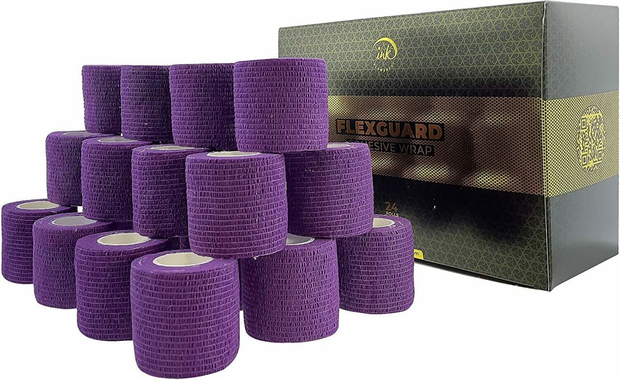 Cohesive Bandage Tattoo Grip Tape Wrap 24Pcs