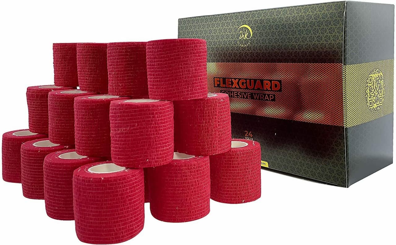 Cohesive Bandage Tattoo Grip Tape Wrap 24Pcs