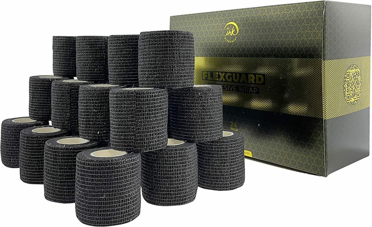 Cohesive Bandage Tattoo Grip Tape Wrap 24Pcs