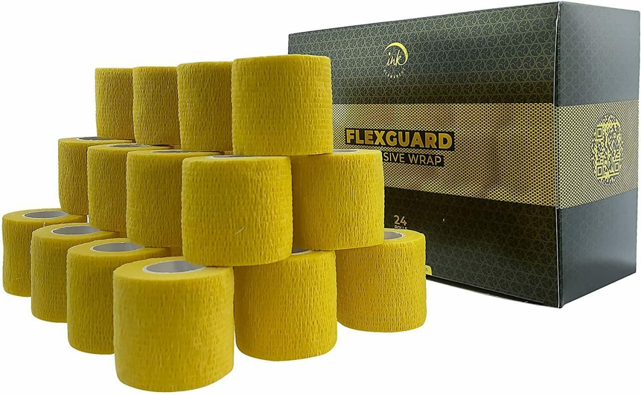 Cohesive Bandage Tattoo Grip Tape Wrap 24Pcs