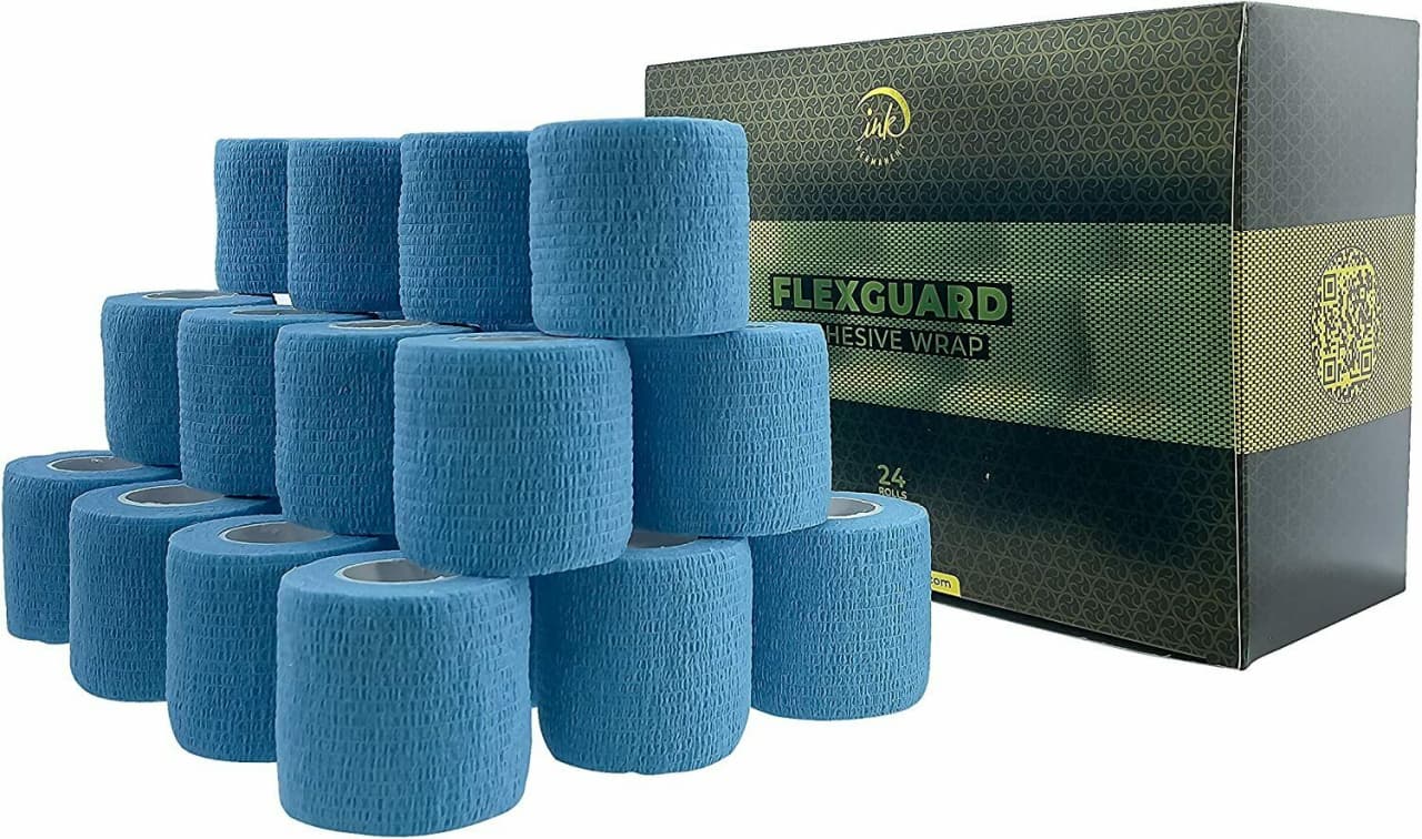 Cohesive Bandage Tattoo Grip Tape Wrap 24Pcs