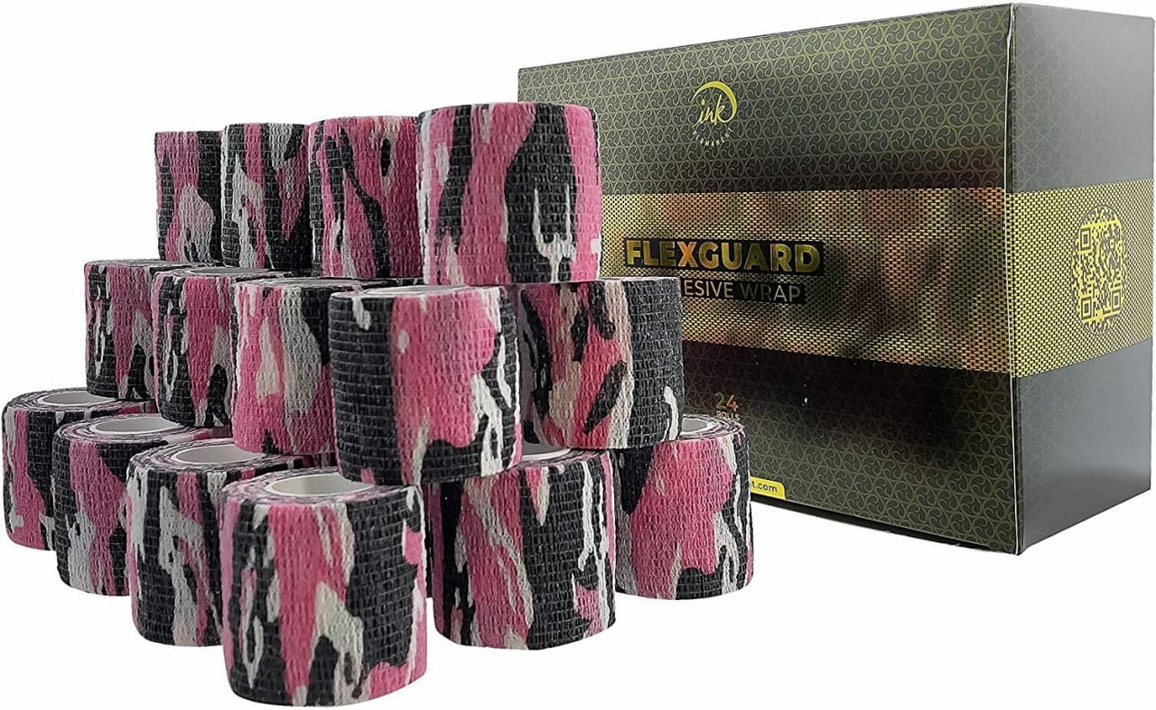 Cohesive Bandage Tattoo Grip Tape Wrap 24Pcs
