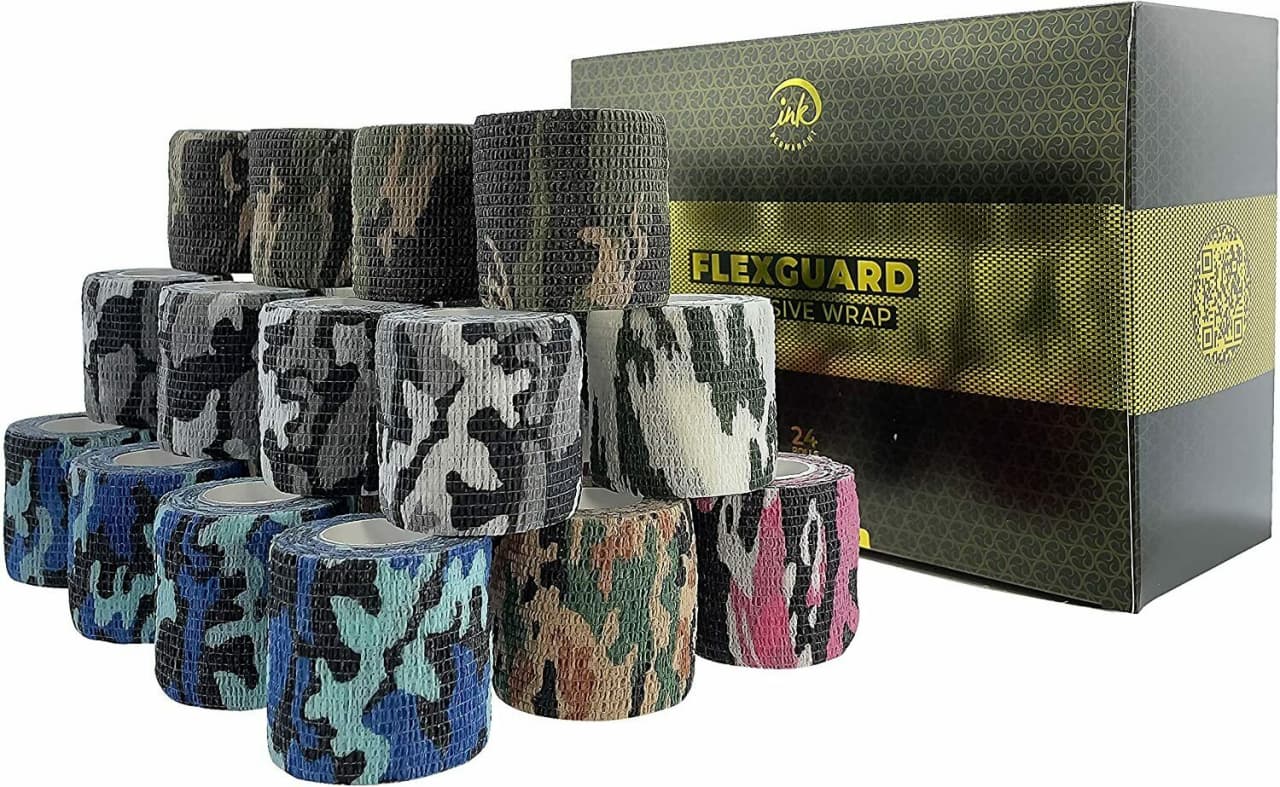 Cohesive Bandage Tattoo Grip Tape Wrap 24Pcs