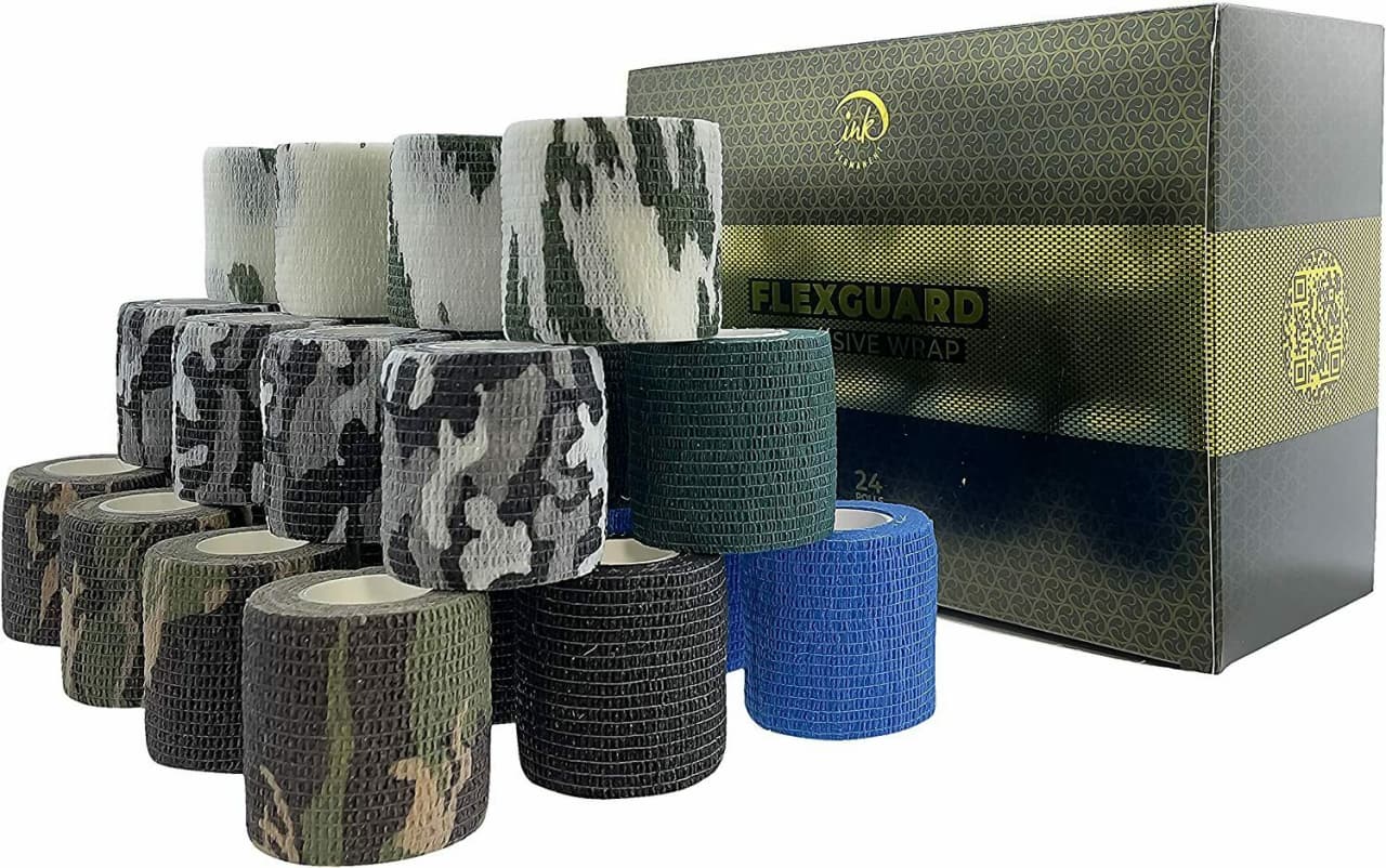 Cohesive Bandage Tattoo Grip Tape Wrap 24Pcs
