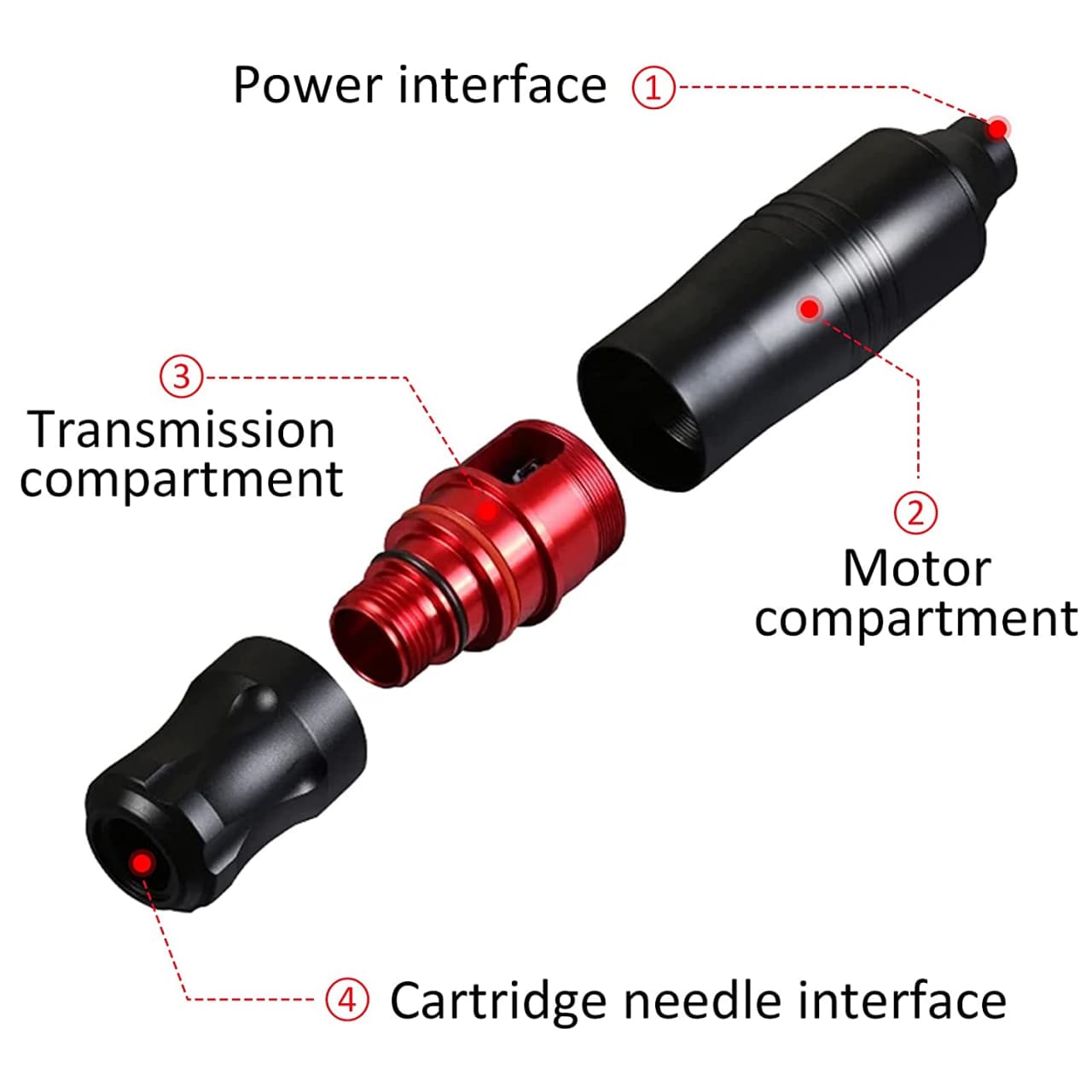 Premium Cartridge Machine Atom Rotary Tattoo Pen Open Box