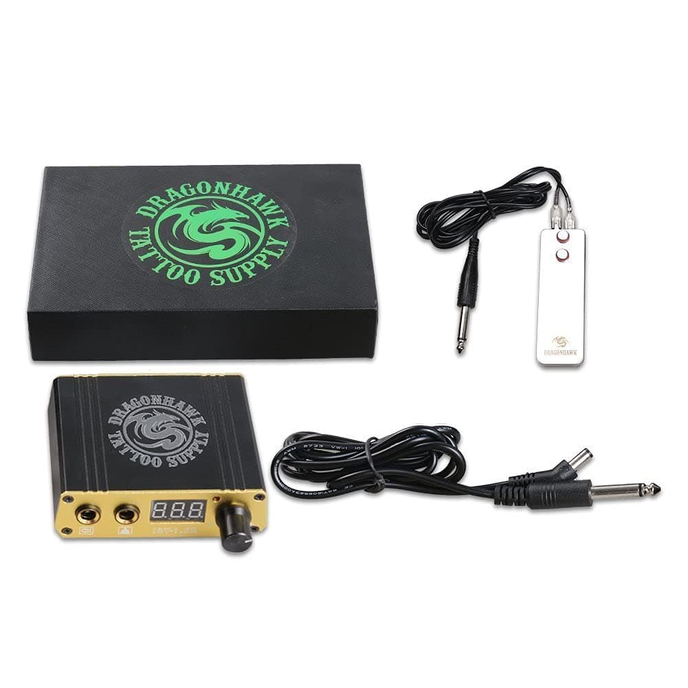 Dragonhawk Cartridge Tattoo Machine Kit 10 Color Inks Bundle Open Box