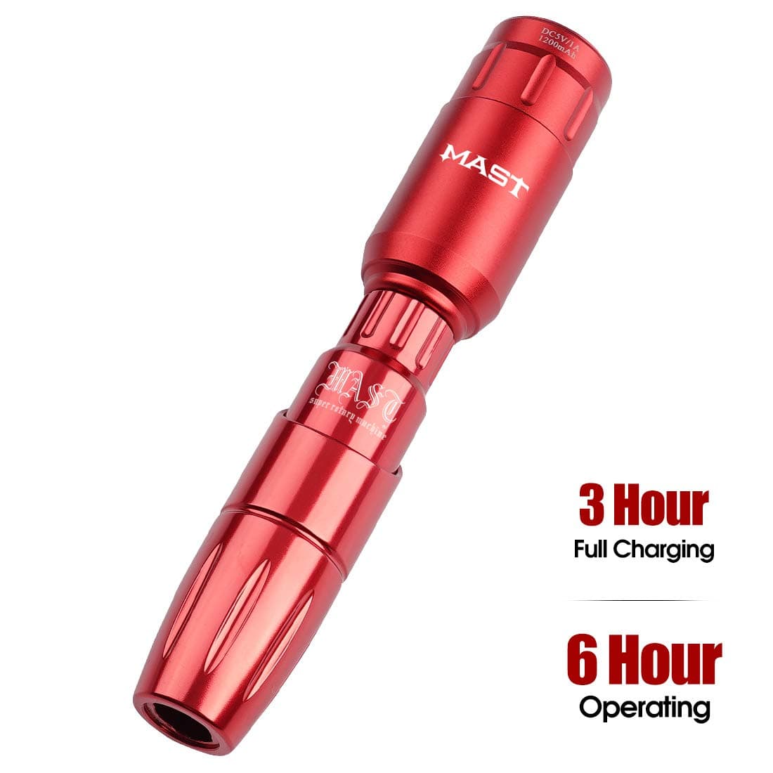 Mast Tour Rotary Pen Machine Wireless Power Supply Red Kit