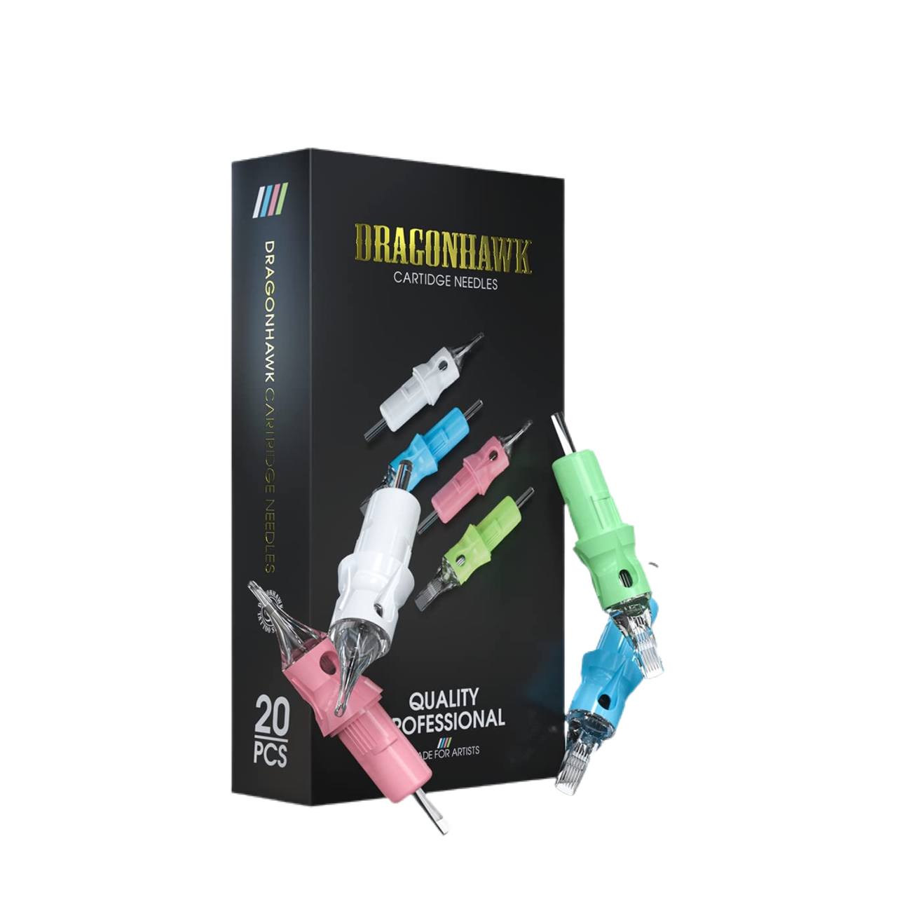 Dragonhawk S4 Tattoo Pen Machine Kit 20Pcs Needles Power Supply