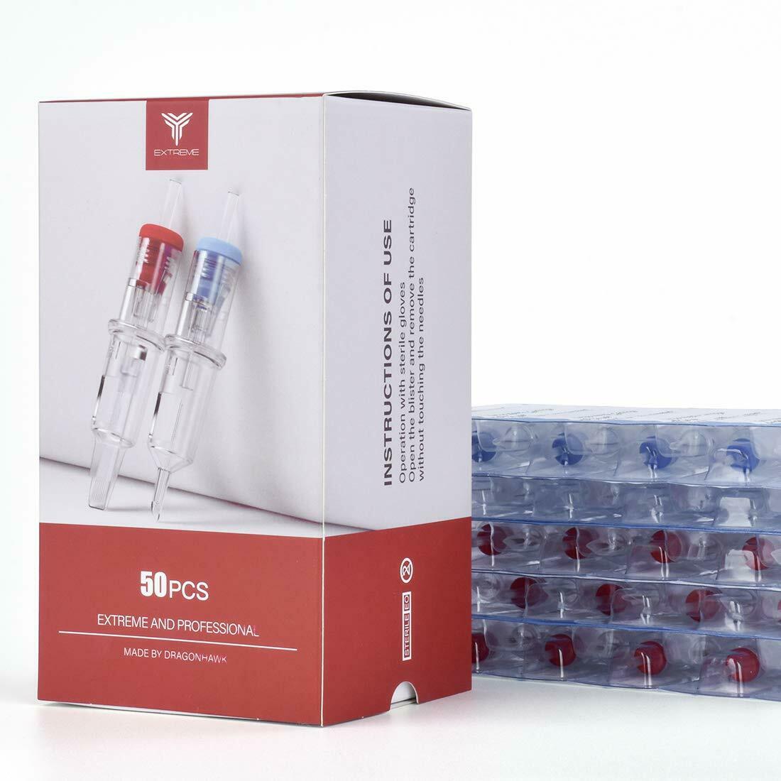 EX-50-3 mix 1003RL/1005RL/1007RL/1205RS/1207RS || Dragonhawk EXTREME Needle Cartridges || 50 pcs || Open Box