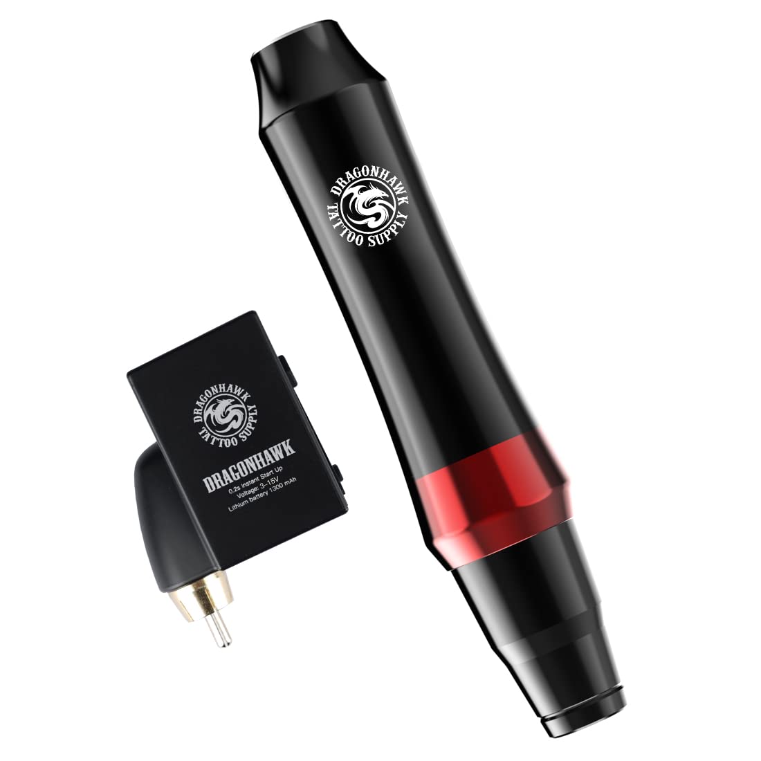 Dragonhawk Tattoo Pen Kit Rotary Machine Wireless Battery 20Pcs Needles Inks