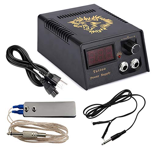 Tattoo Kit Romlon Digital with Clip Cord and Tattoo Foot Pedal Open Box