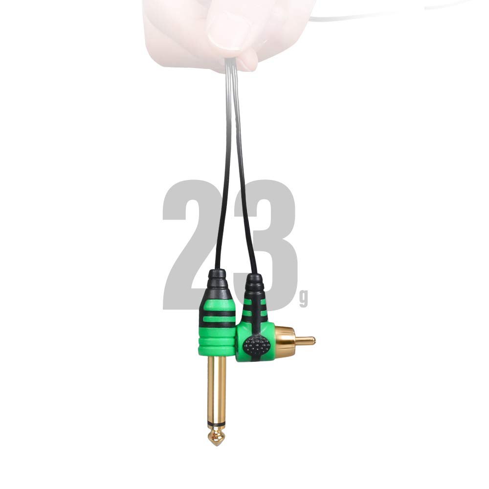 Dragonhawk Tattoo RCA Cord for Tattoo Machines Power Box Connected Black
