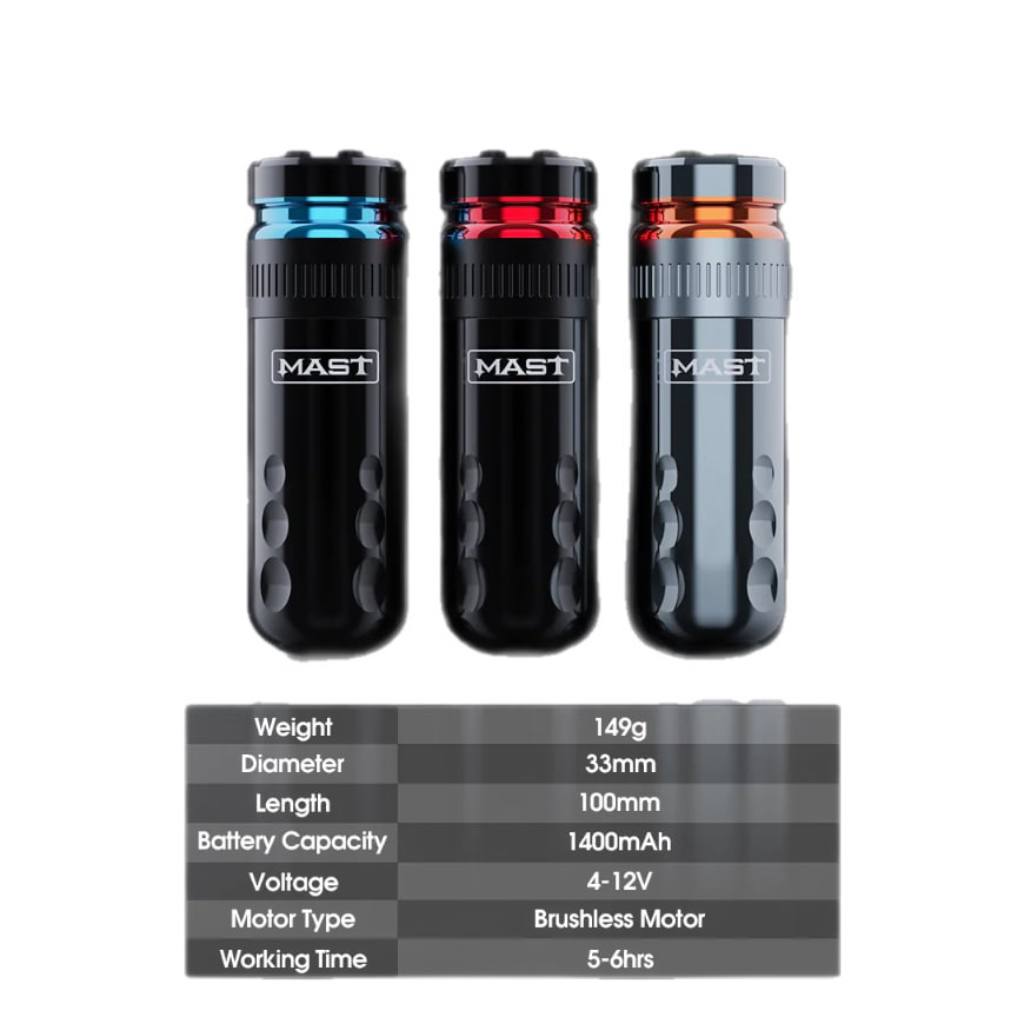 Wireless Tattoo Pen Machine Shortest Machine with 4.0MM Strokes Mast Racer