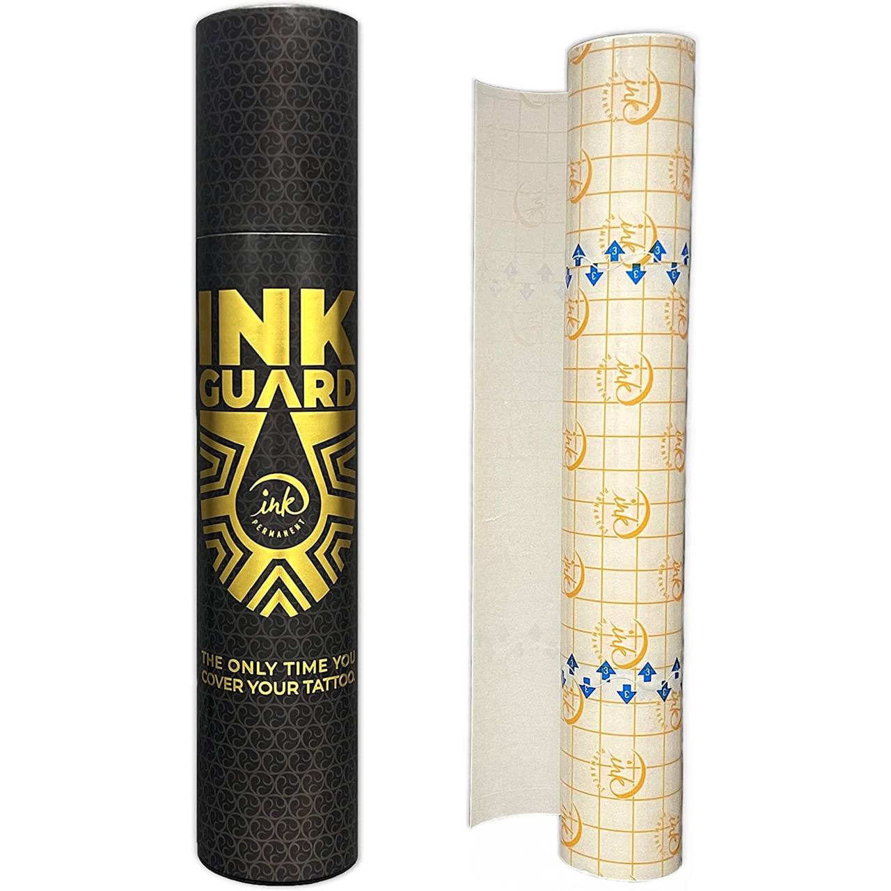 Ink Guard Tattoo Aftercare Waterproof Transparent Adhesive Bandage 10" x 6 Feet (25 cm X 1.83m)