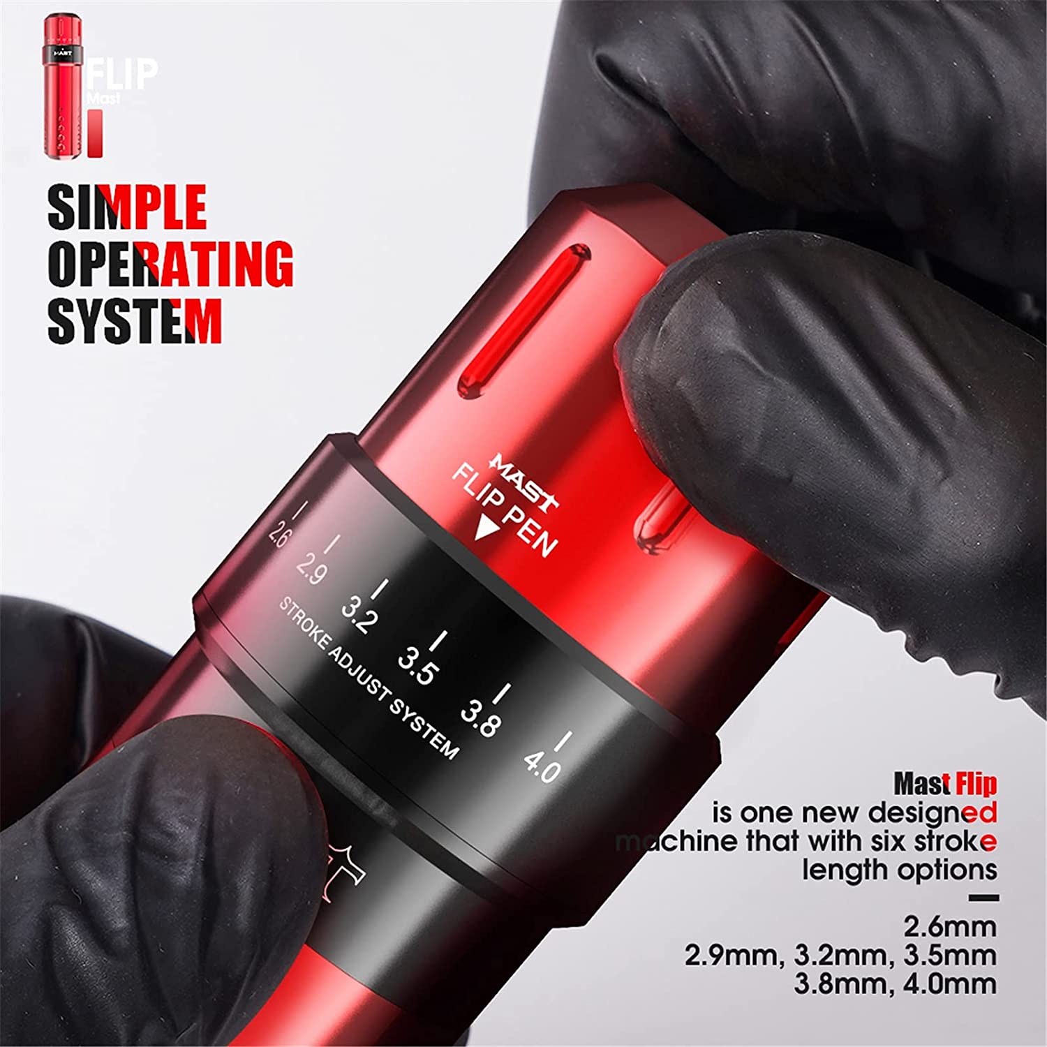 Adjustable Six Stroke Lengths Custom Coreless Motor RCA Interface Tattoo Rotary