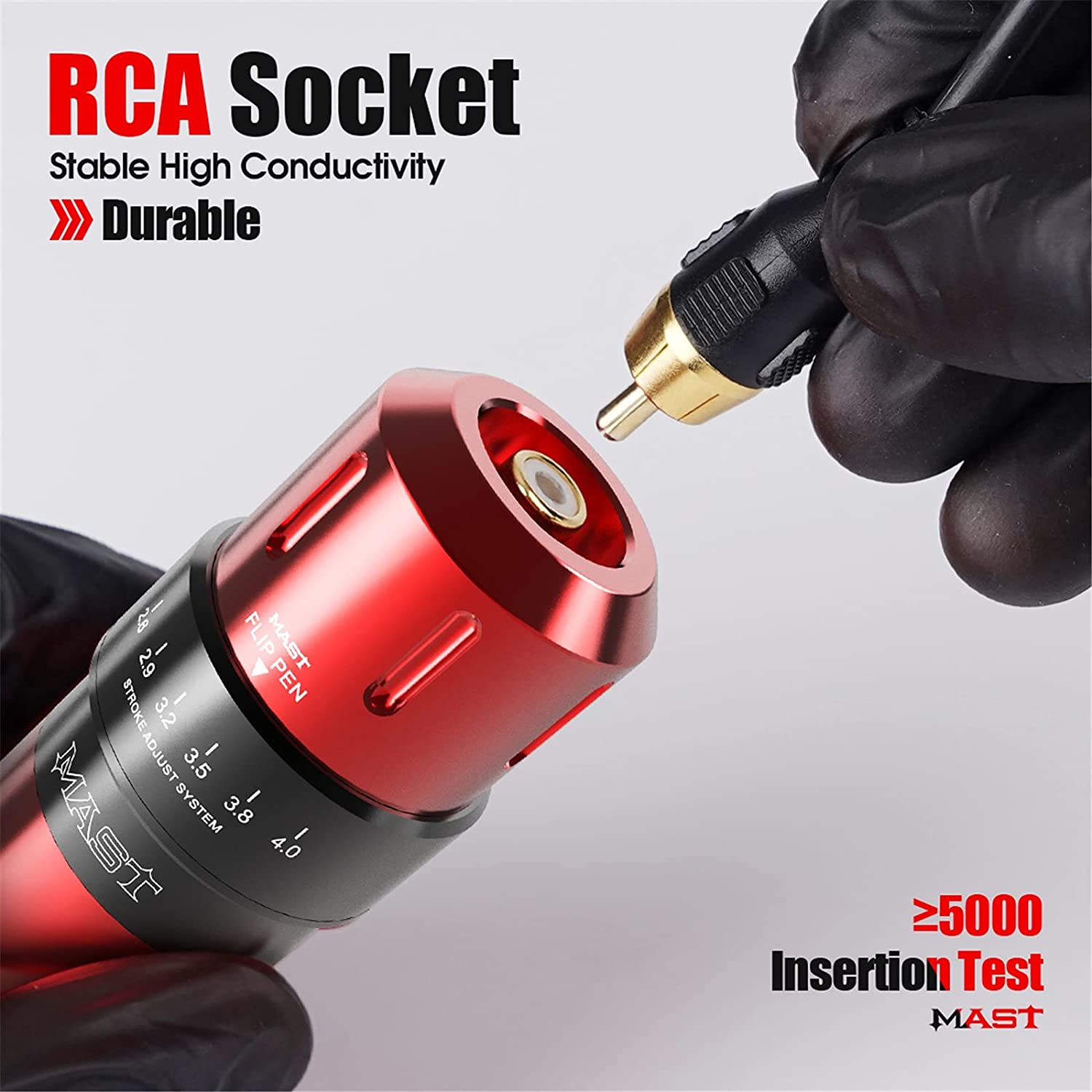 Adjustable Six Stroke Lengths Custom Coreless Motor RCA Interface Tattoo Rotary