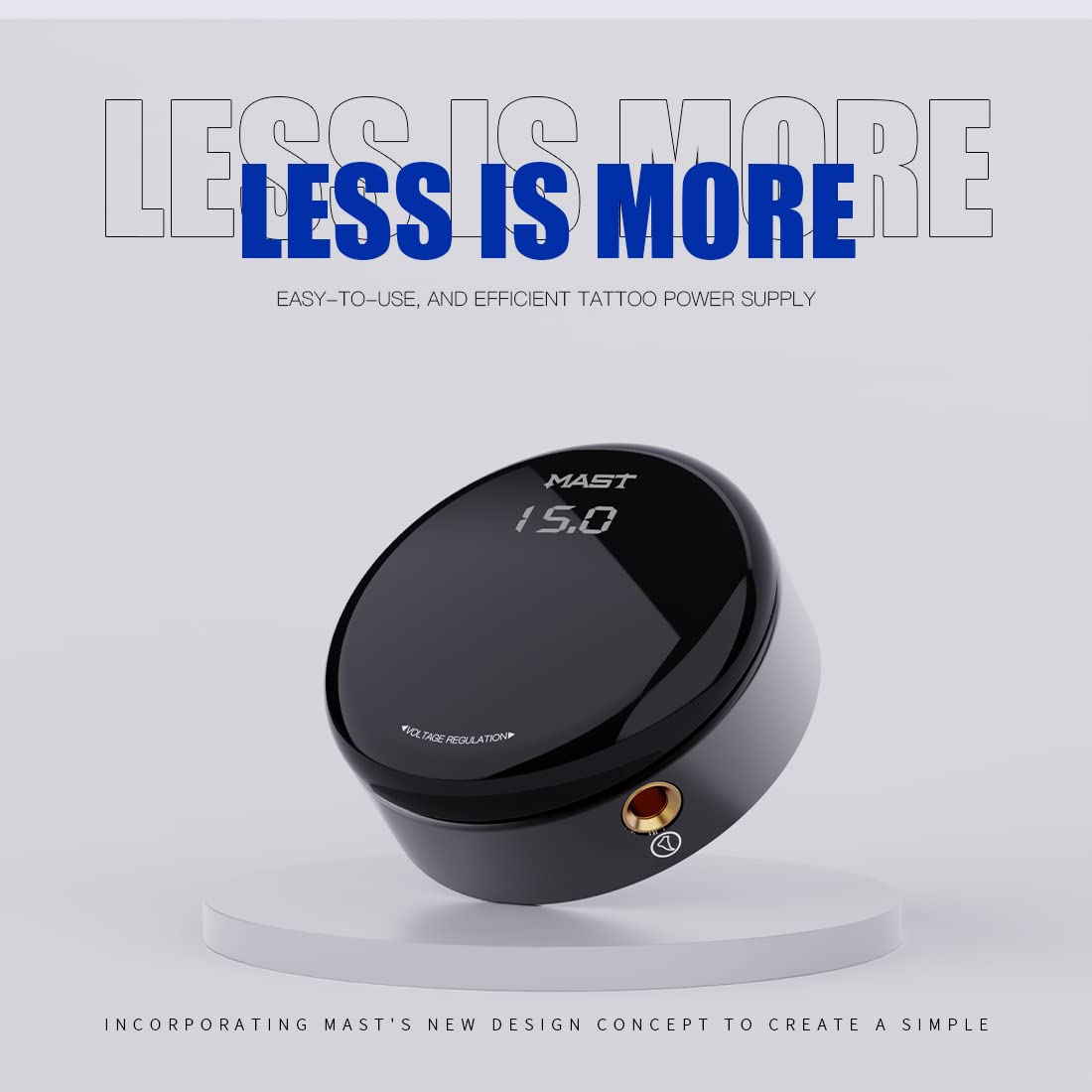 Mast Tattoo Power Supply, Halo2 Circle Digital Display Voltage One Touch Easy Open Box