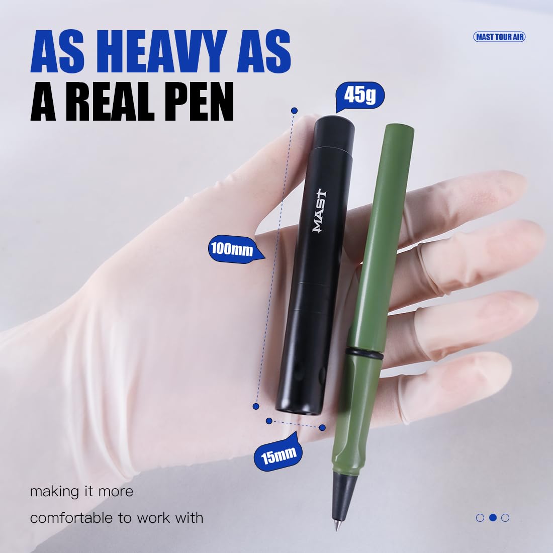 Mast Tattoo Kit Tour Air Rotary Tattoo Pen Machine Gun Kit Super Slim & Short Open Box