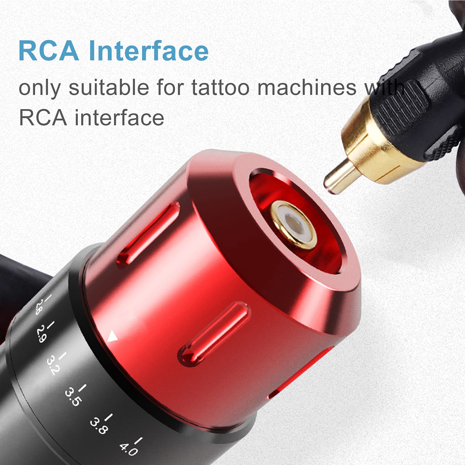 Tattoo Clip Cable Ancable 6-Feet Gold-plated 90 Degree RCA to 6.35mm Connector