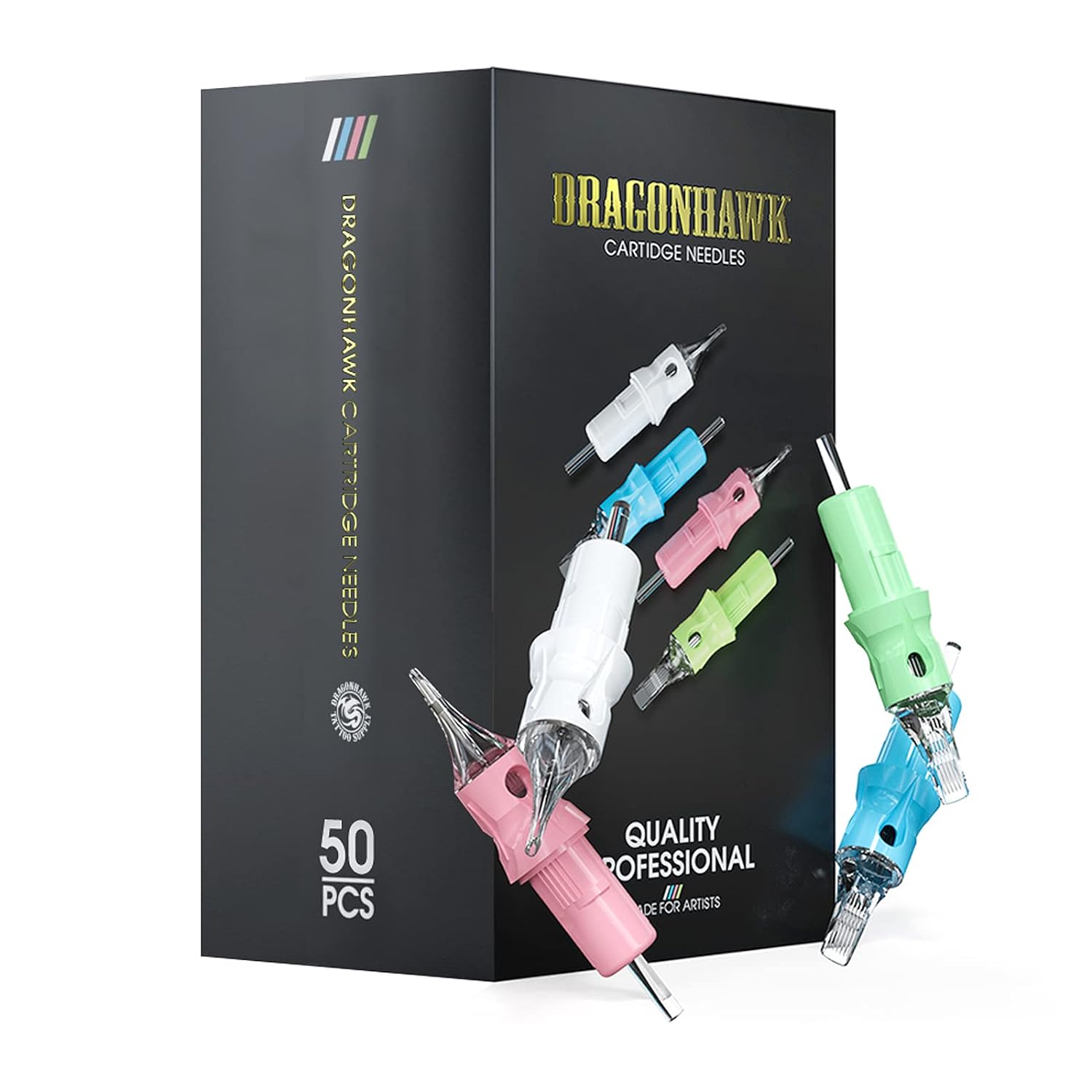 Dragonhawk Tattoo Cartridges Pro Kit 50-Count 1205RS 1207RL 1215RM 1209RM 1205RL Open Box