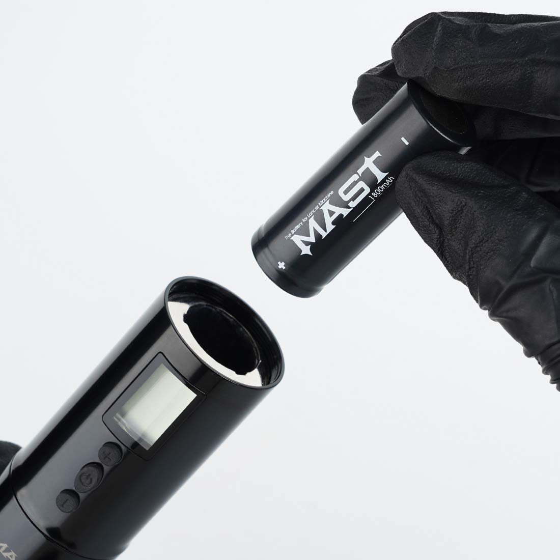 Mast Lancer Wireless Rotary Tattoo Pen Machine 2Pcs Batteries LED Display