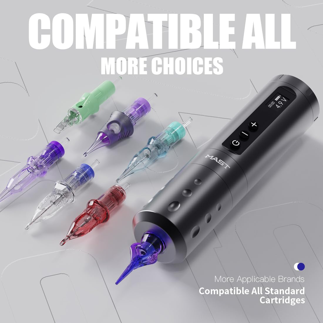 Mast A2 Wireless Tattoo Gun Pen Machine Rotary Mcore Power Motor Supply 5,000mAh Battery Open Box