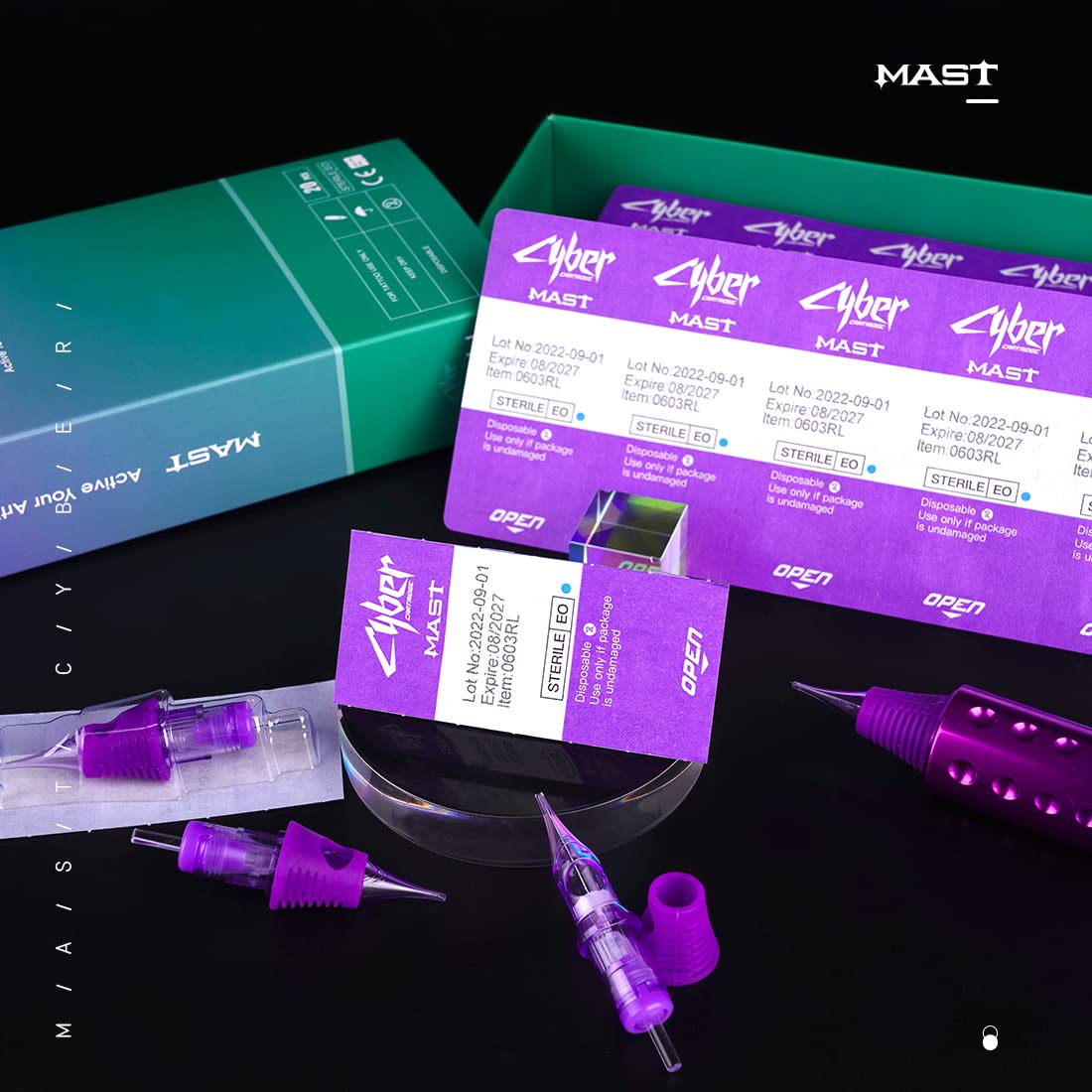 Mast Tattoo Cyber Cartridges 20 Disposable 20 Round Liner 1203RL 1205RS Mix Size