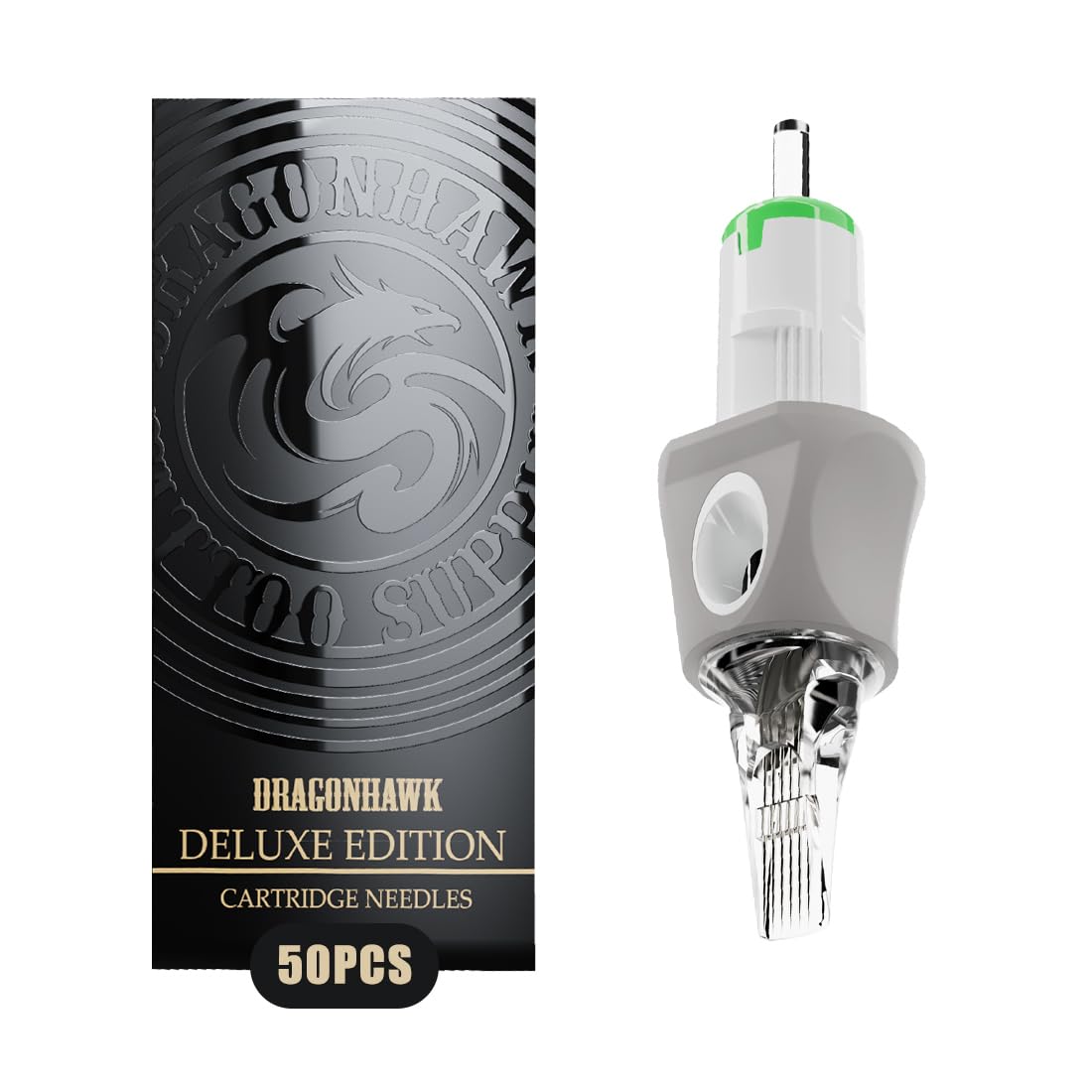 Dragonhawk Glide Extra Smooth Tattoo Cartridges 50 Count, Smooth Hit 1211RM