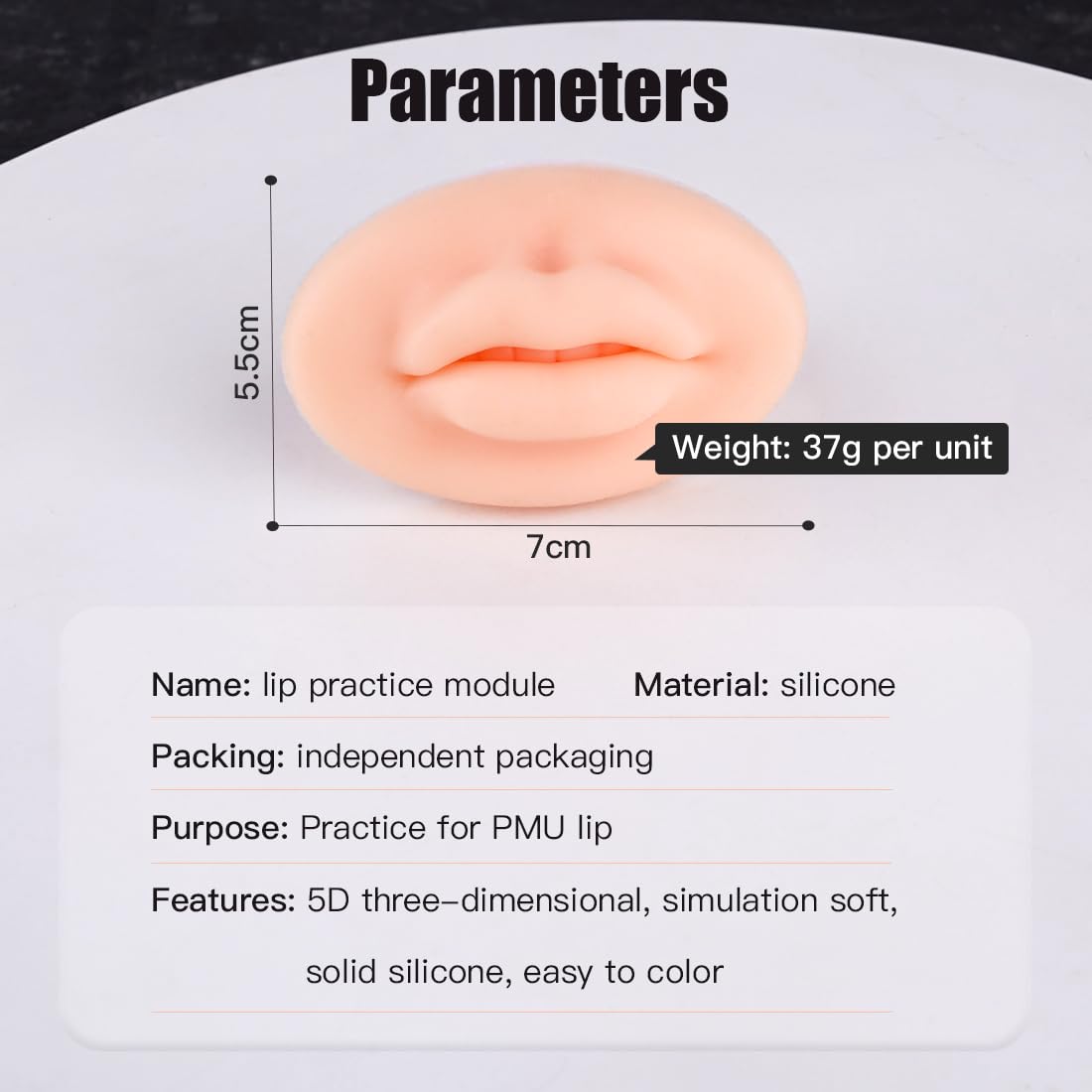 Dragonhawk Beginner Lip Tattoo Practice Fake Skin - Ideal for Artists and Apprentices