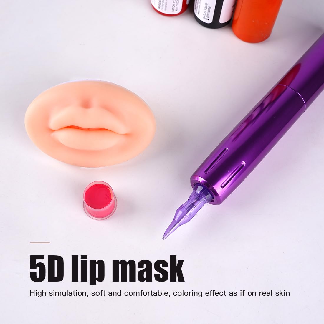 Dragonhawk Beginner Lip Tattoo Practice Fake Skin - Ideal for Artists and Apprentices