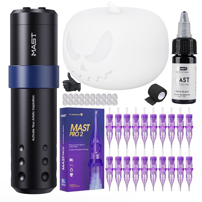 Mast A3 Wireless Tattoo Gun Rotary Pen Kit Mcore-A3 Motor 1500mAh Battery for Run Long Time 3.5mm Stroke Length