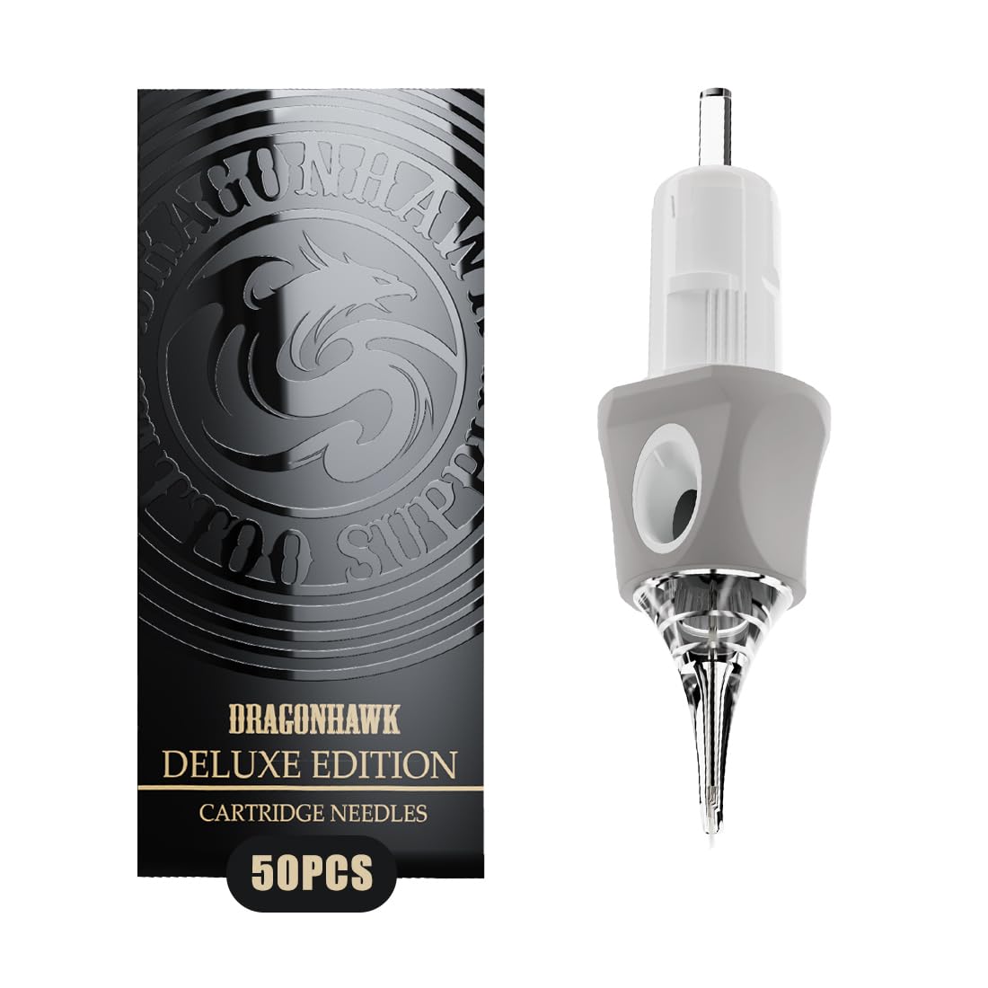 Dragonhawk Glide Extra Smooth Tattoo Cartridges, 50 Count, Round Liner 1003RL Open Box