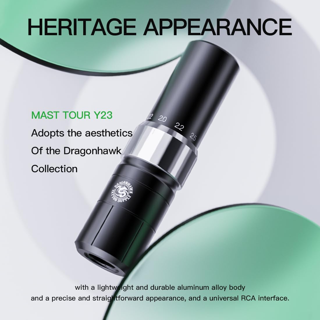Tattoo Gun Dragonhawk Wireless Rotary Pen 6 Strokes Length 1200mAh Battery