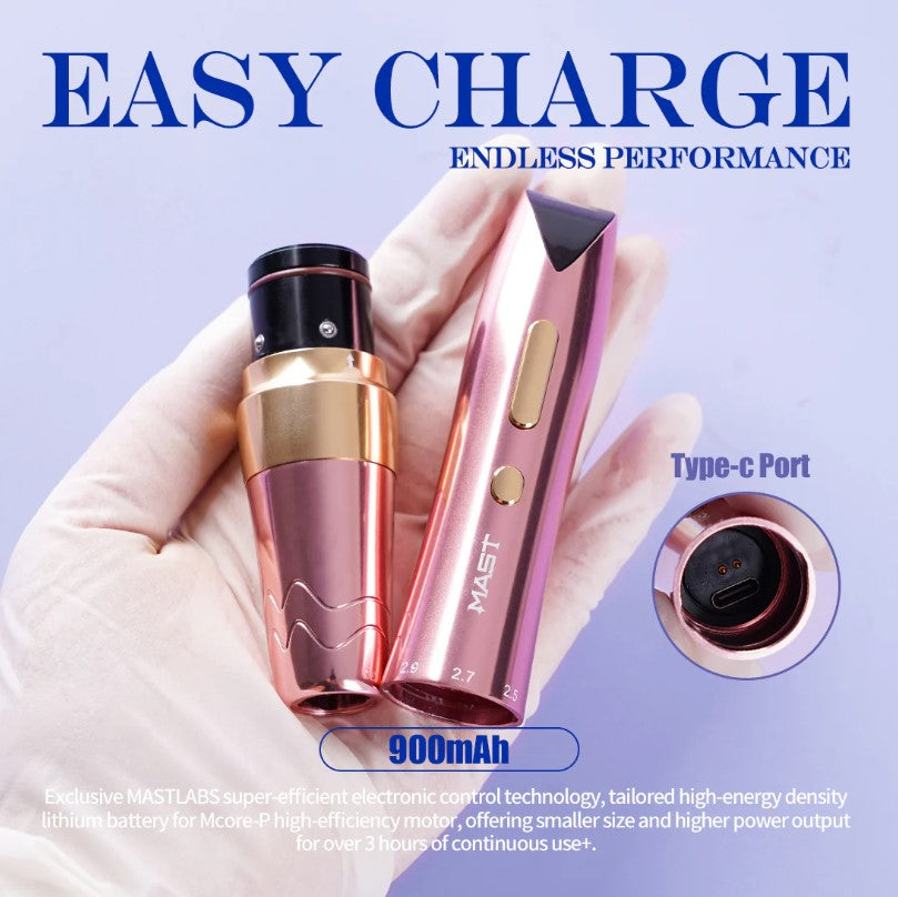 MAST P60 Wireless Tattoo Pen Machine With 2.2mm-3.2mm Adjustable Stroke Length Used