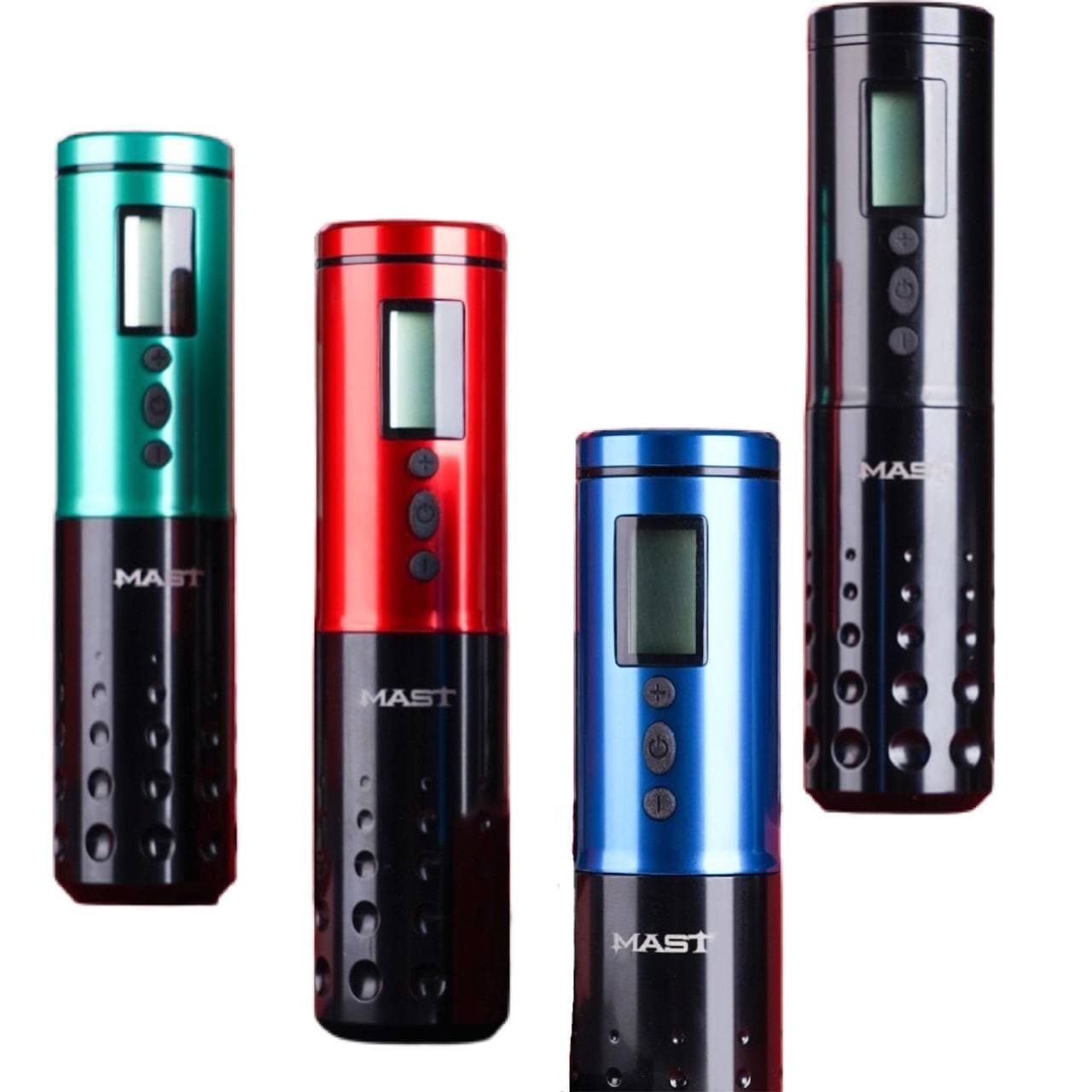 Mast Lancer Wireless Rotary Tattoo Pen Machine 2Pcs Batteries Black